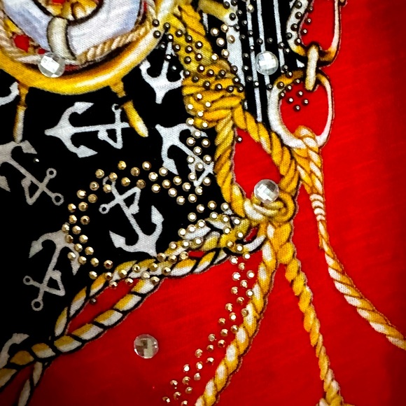 NWOT Nautical tee style top. XL - Picture 2 of 4